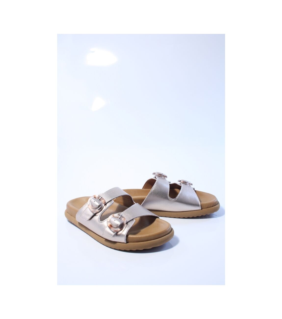 Via Vai Dames slippers zilver 37